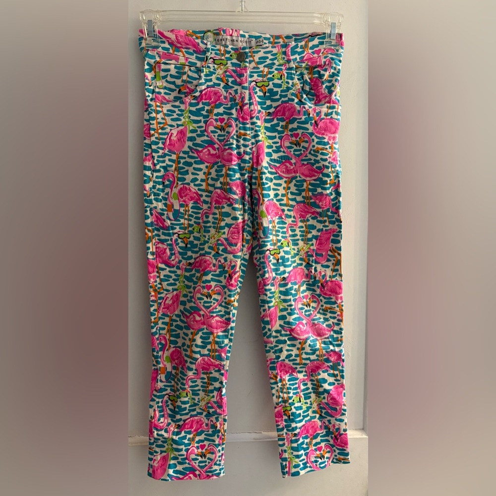Gretchen Scott Women's Funky Bright Colorful Flamingo Pants Sz Small Flamingo 🦩
